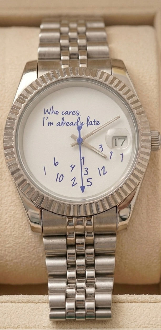 MIDNIGHT SILVER WATCH