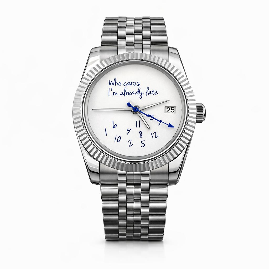 MIDNIGHT SILVER WATCH