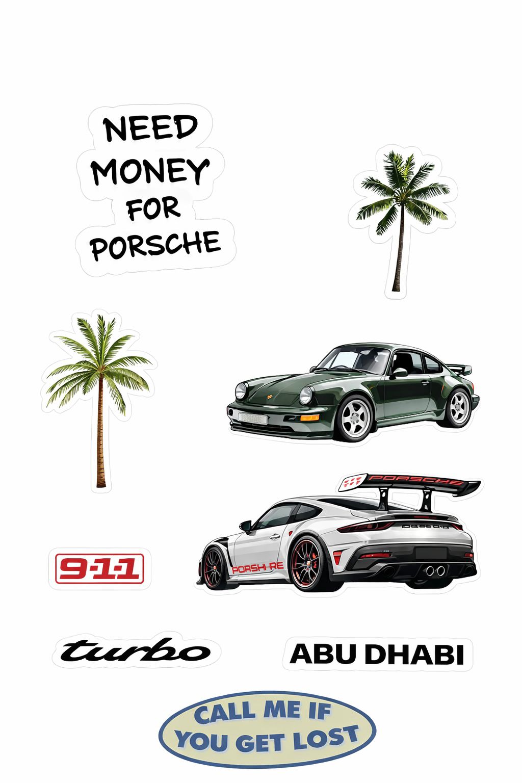 Porsche Lifestyle Sticker Pack